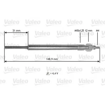 Bougie de préchauffage VALEO 345182