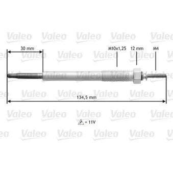 Bougie de préchauffage VALEO 345185