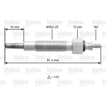 Bougie de préchauffage VALEO 345186