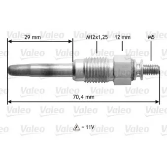 Bougie de préchauffage VALEO 345190