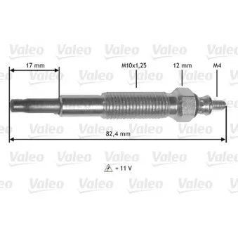 Bougie de préchauffage VALEO 345199