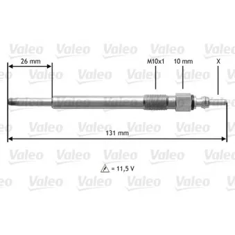 Bougie de préchauffage VALEO 345201