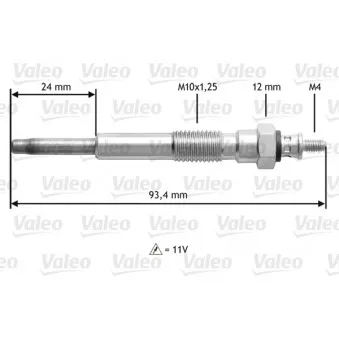 Bougie de préchauffage VALEO 345207