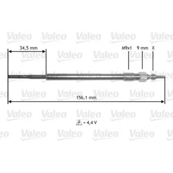 Bougie de préchauffage VALEO 345218