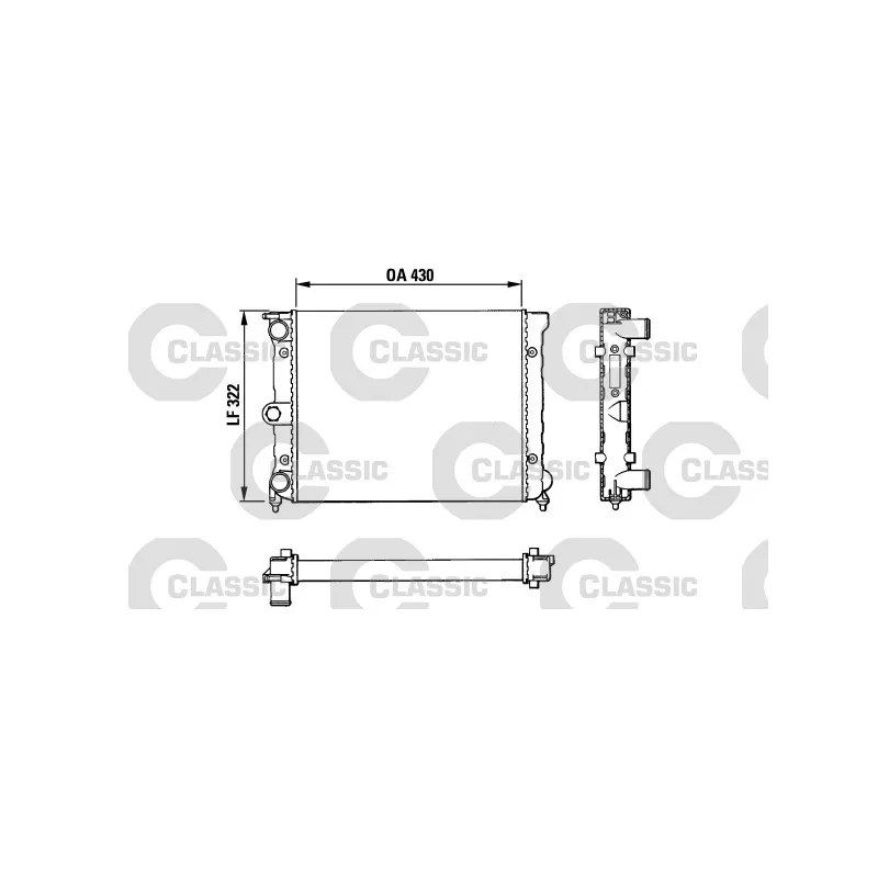 Radiateur, refroidissement du moteur VALEO 383819