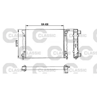 Radiateur, refroidissement du moteur VALEO 383820