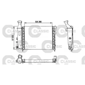 Radiateur, refroidissement du moteur VALEO 383866