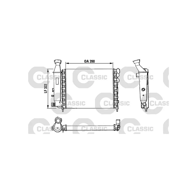 Radiateur, refroidissement du moteur VALEO 383866
