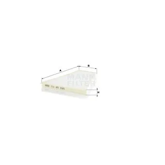 Filtre, air de l'habitacle MANN-FILTER CU 25 025
