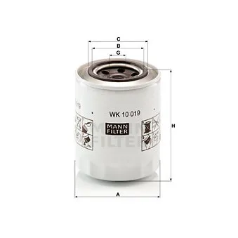 Filtre à carburant MANN-FILTER WK 10 019