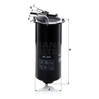Filtre à carburant MANN-FILTER WK 8059