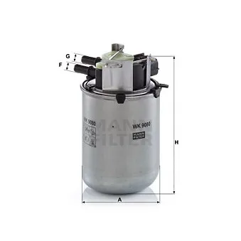 Filtre à carburant MANN-FILTER WK 9080
