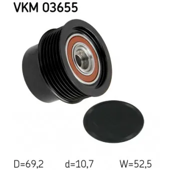 Poulie roue libre, alternateur SKF VKM 03655