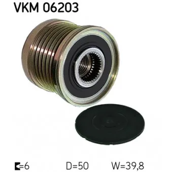 Poulie roue libre, alternateur SKF VKM 06203