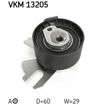 Poulie-tendeur, courroie crantée SKF VKM 13205