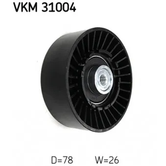 Poulie-tendeur, courroie trapézoïdale à nervures SKF VKM 31004