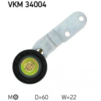 Poulie-tendeur, courroie trapézoïdale à nervures SKF VKM 34004