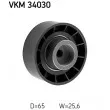 Poulie renvoi/transmission, courroie trapézoïdale à nervures SKF VKM 34030 - Visuel 1