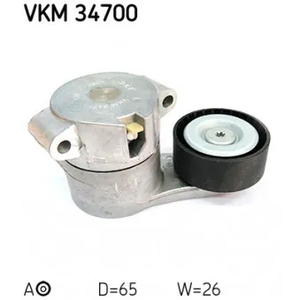 Poulie-tendeur, courroie trapézoïdale à nervures SKF VKM 34700