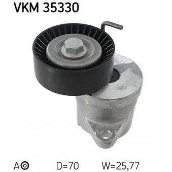 Poulie-tendeur, courroie trapézoïdale à nervures SKF VKM 35330
