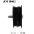 Poulie renvoi/transmission, courroie trapézoïdale à nervures SKF VKM 38062 - Visuel 2