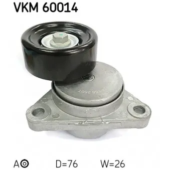 Poulie-tendeur, courroie trapézoïdale à nervures SKF VKM 60014