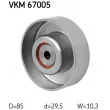 Poulie renvoi/transmission, courroie trapézoïdale à nervures SKF VKM 67005 - Visuel 2