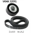 Jeu de courroies trapézoïdales à nervures SKF VKMA 32091 - Visuel 1