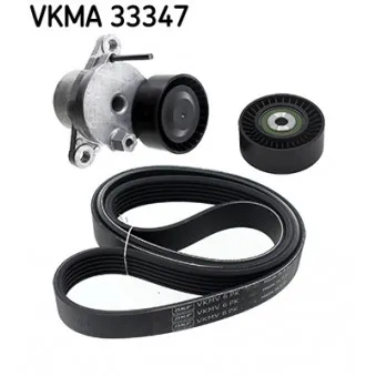 Jeu de courroies trapézoïdales à nervures SKF VKMA 33347