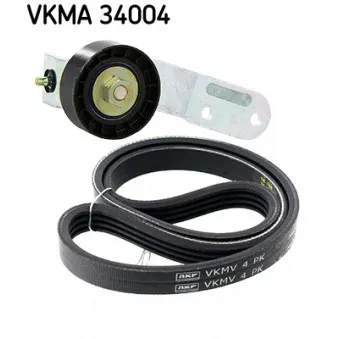 Jeu de courroies trapézoïdales à nervures SKF VKMA 34004