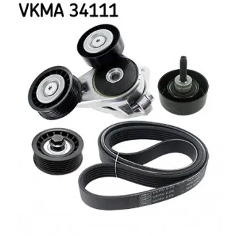 Jeu de courroies trapézoïdales à nervures SKF VKMA 34111