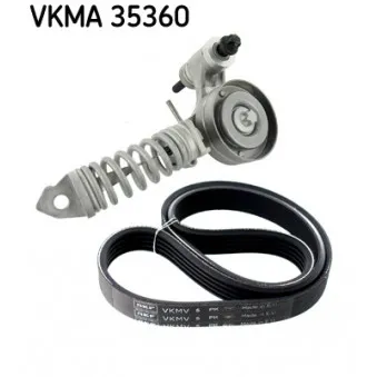 Jeu de courroies trapézoïdales à nervures SKF VKMA 35360