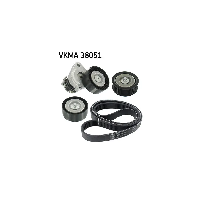Jeu de courroies trapézoïdales à nervures SKF VKMA 38051