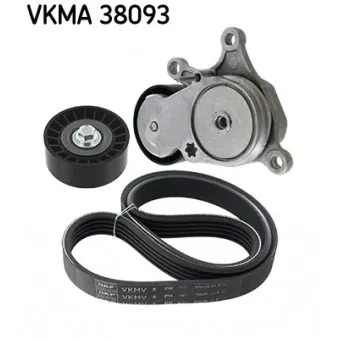 Jeu de courroies trapézoïdales à nervures SKF VKMA 38093