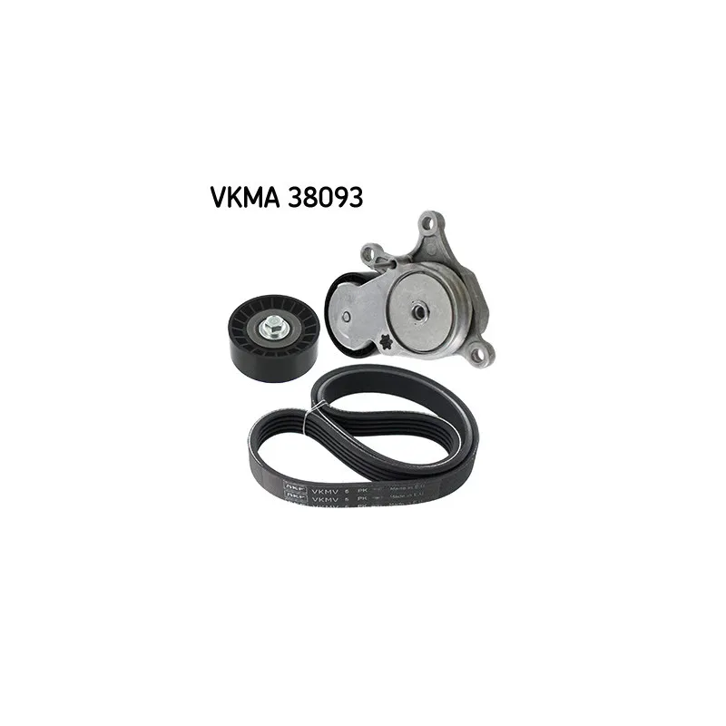Jeu de courroies trapézoïdales à nervures SKF VKMA 38093