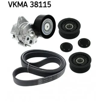Jeu de courroies trapézoïdales à nervures SKF VKMA 38115