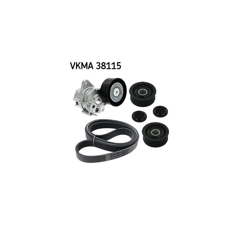 Jeu de courroies trapézoïdales à nervures SKF VKMA 38115