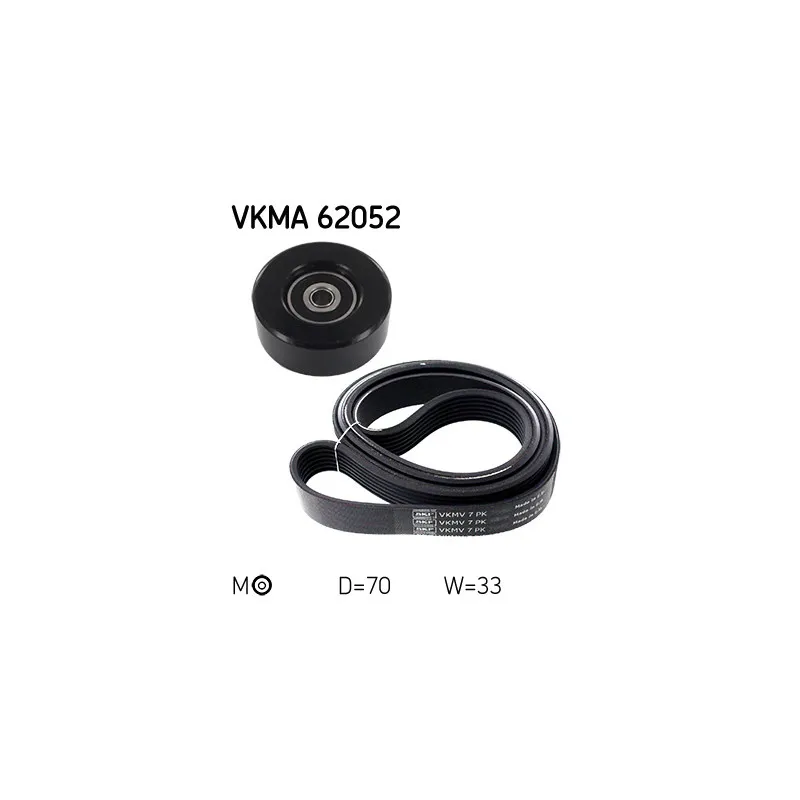 Jeu de courroies trapézoïdales à nervures SKF VKMA 62052