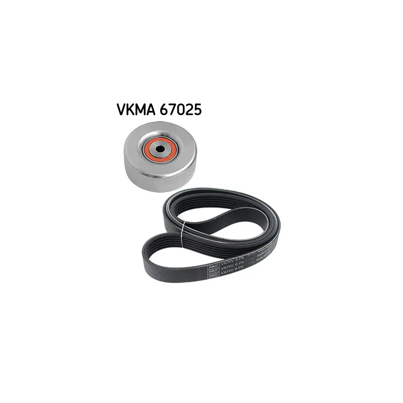 Jeu de courroies trapézoïdales à nervures SKF VKMA 67025