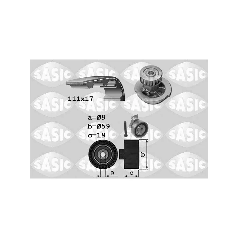 Pompe à eau + kit de courroie de distribution SASIC 3906100