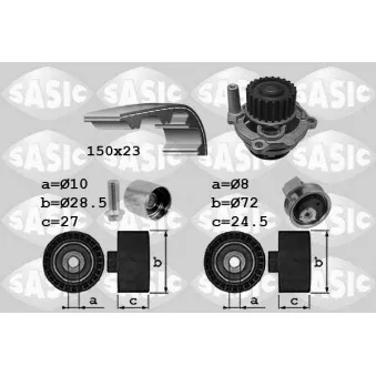 Pompe à eau + kit de courroie de distribution SASIC 3906101