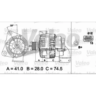 Alternateur VALEO 437500