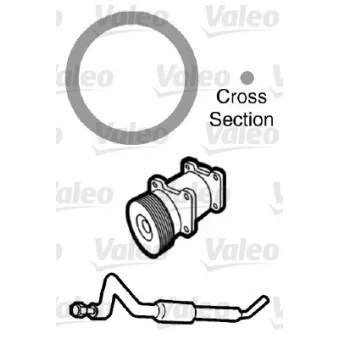 Joint d'étanchéification, conduite de réfrigérant VALEO 509736
