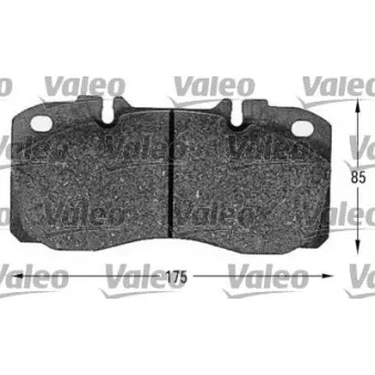 Jeu de 4 plaquettes de frein avant VALEO 541654