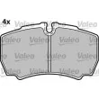 Jeu de 4 plaquettes de frein arrière VALEO 541705 - Visuel 2