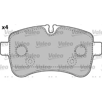 Jeu de 4 plaquettes de frein arrière VALEO 541735