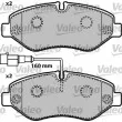 Jeu de 4 plaquettes de frein avant VALEO 541737 - Visuel 2