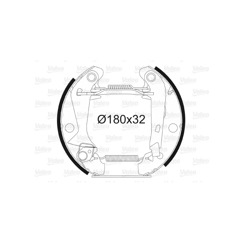 Jeu de mâchoires de frein VALEO 554501