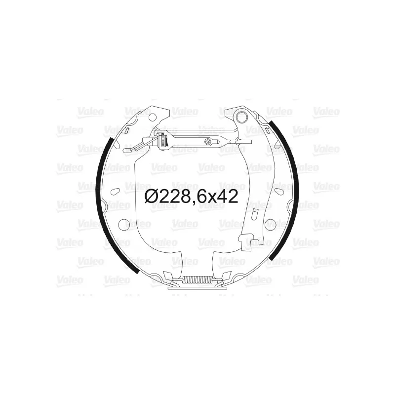 Jeu de mâchoires de frein VALEO 554801