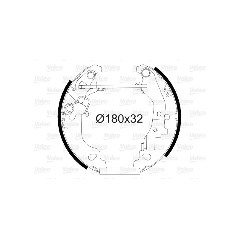 Jeu de mâchoires de frein VALEO 554811